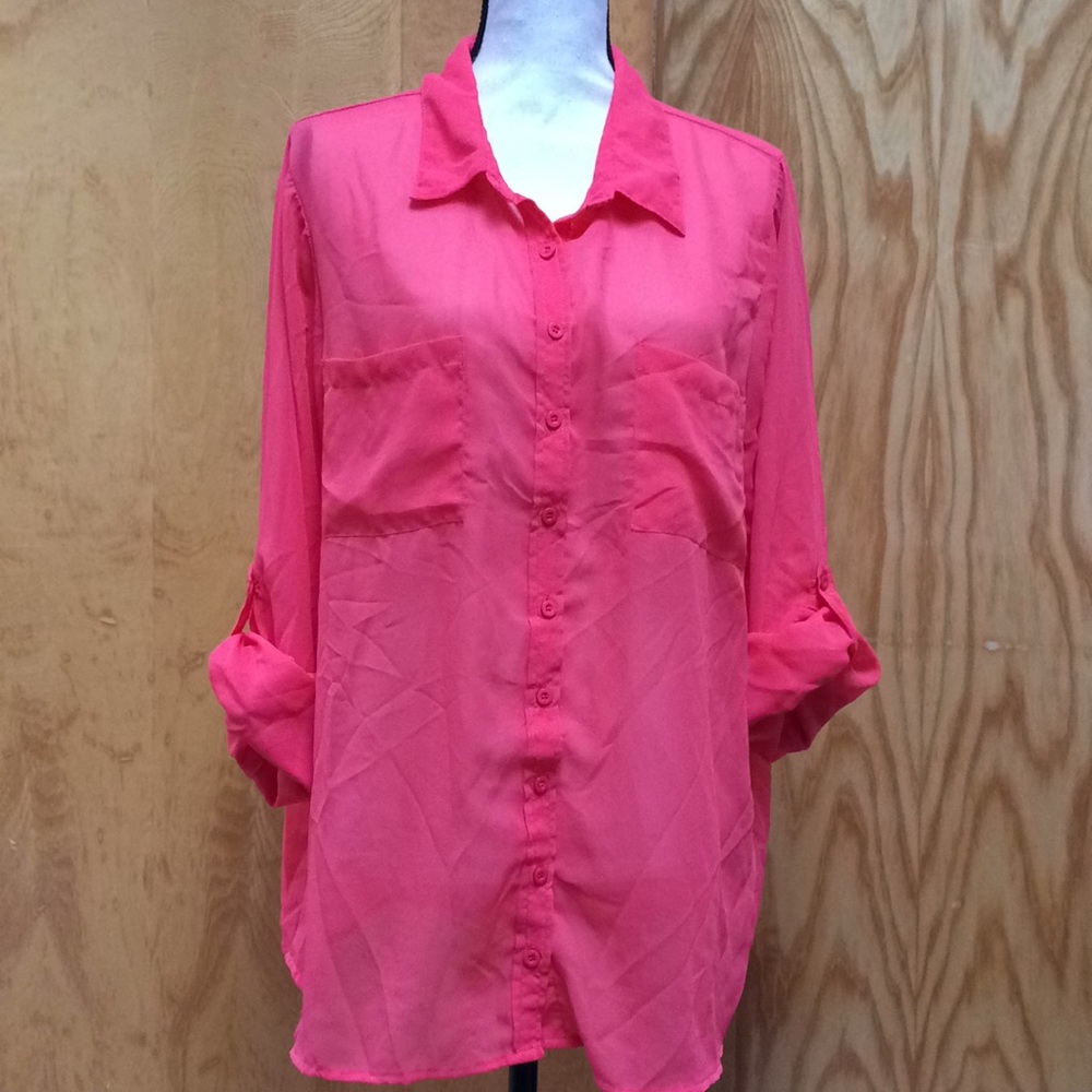 💐Wishful Park Sheer Button Down Blouse💐